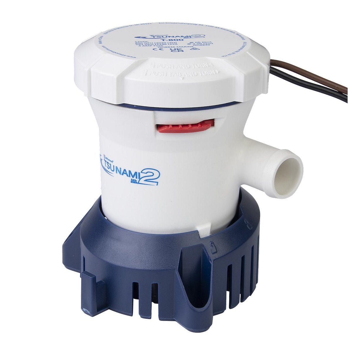 Attwood Marine Livewell/Baitwell Pump Cartridge, Tsunami Series, 800 gal Per Hour, 12 V - 5622-6