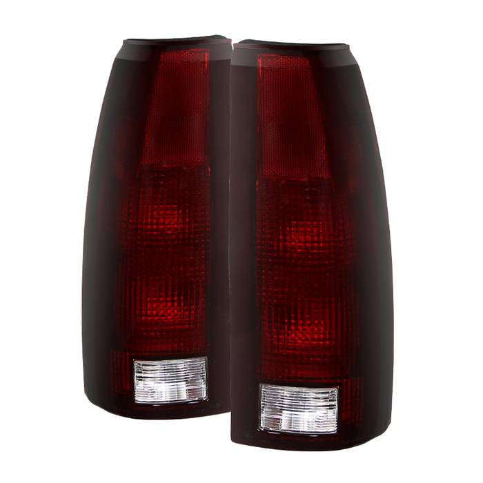 Xtune Tail Light Assembly, Red/Smoke Lens, Black Housing, Set Of 2 - 9028786