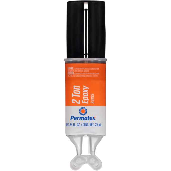 Permatex Epoxy, 2 Ton, 0.84 oz Dual Syringe, Used To Bond Ceramics/Fiberglass Metal Concrete, Pack of 6 - 84133