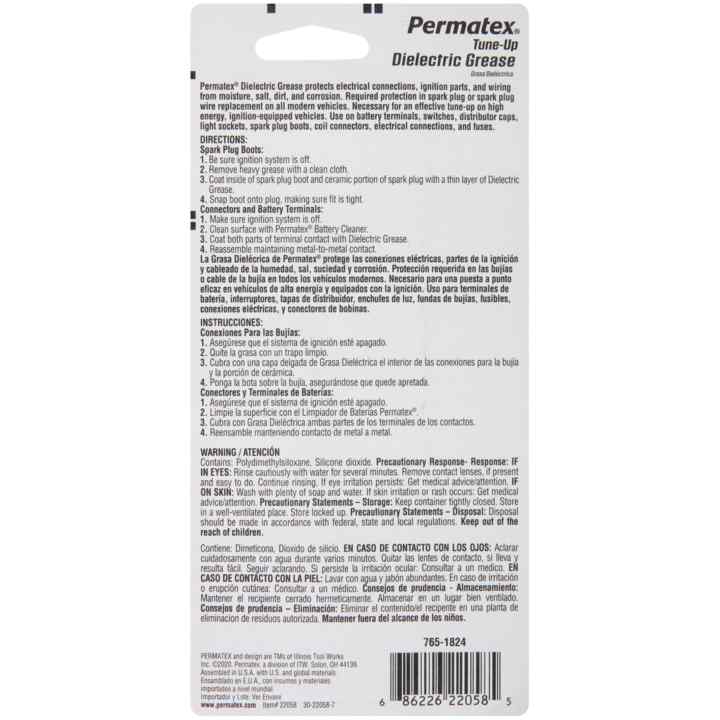 Permatex Dielectric Grease, 3 oz Tube, Pack of 6 - 22058