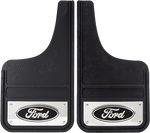 Plasticolor Mud Flap, Ford Logo With Stainless Steel Insert, Set Of 2 - 001837R01