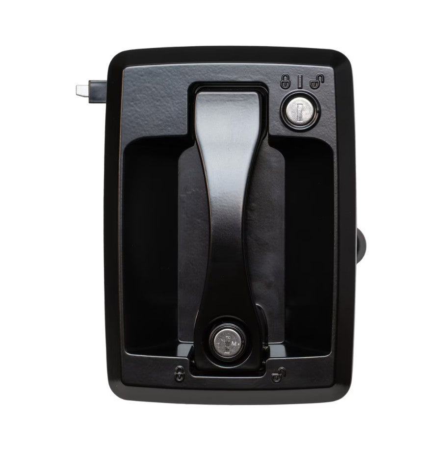 Creative Products Entry Door Handle, Fits 4.6 in x 6.9 in Cutouts Opening, Black Powder Coated, FMVSS Approved/SAE J839 Compliant - MRL-41510-2006-1PK
