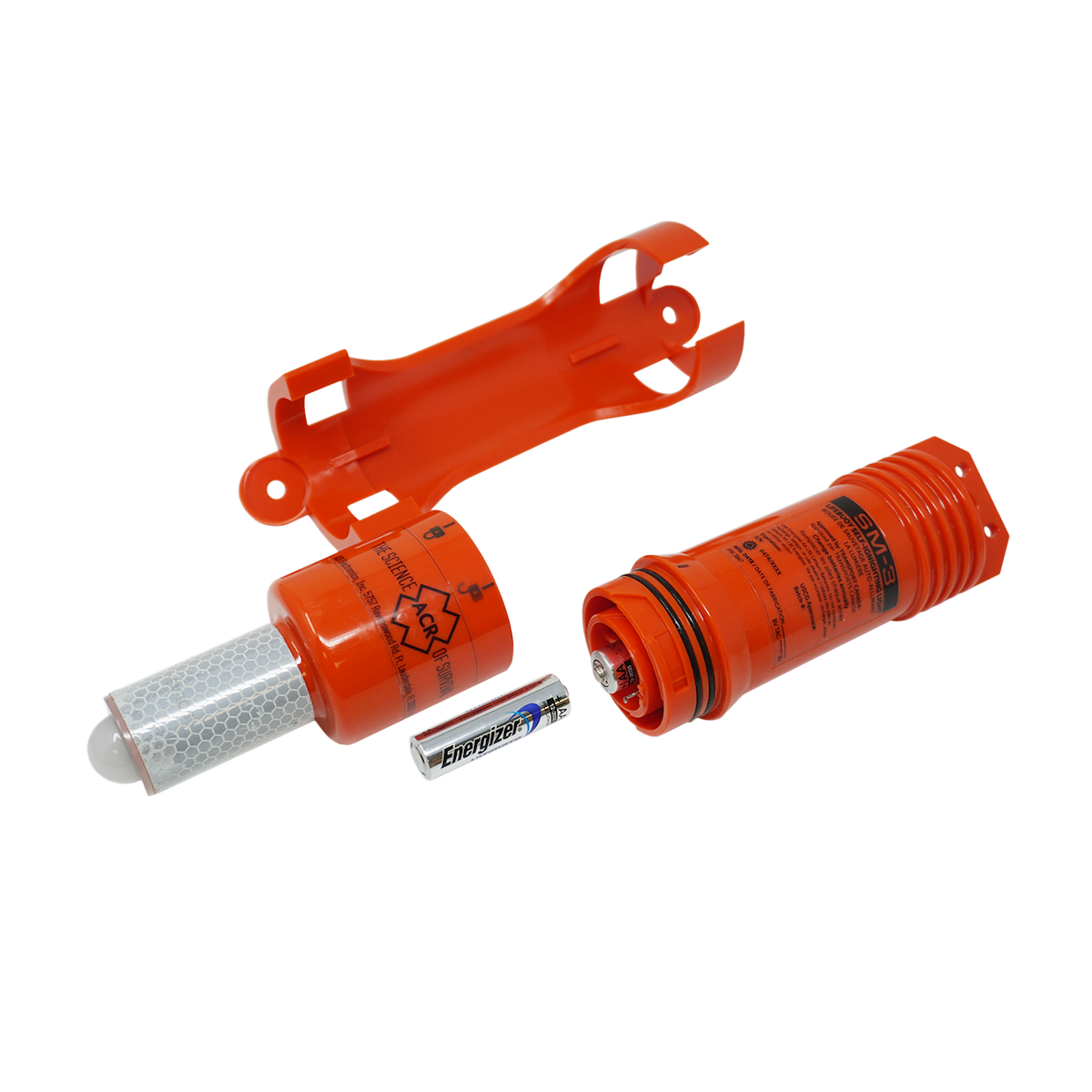 ACR Electronics Man Overboard Locator, SM-3, Life Buoy LED Flash Light, 2.2 in Diameter x 9.9 in Length - 3947