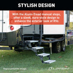 Lippert Entry Step, 4 Manual Folding Step, 24 in Width x 8-1/2 in Depth, With 8 in Rise - 432698