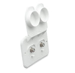 B&B Molders TV Cable Entry Plate, 2.5 in Diameter Cutout Dimension, 3 in Height x 4 in Width Outside Dimension, Polar White - 94323