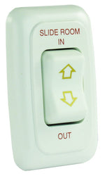 JR Products Slide Out Switch, 5 Pin Terminal, 1.85 in x 1.2 in Cutout, 40 amp/12 V - 12075