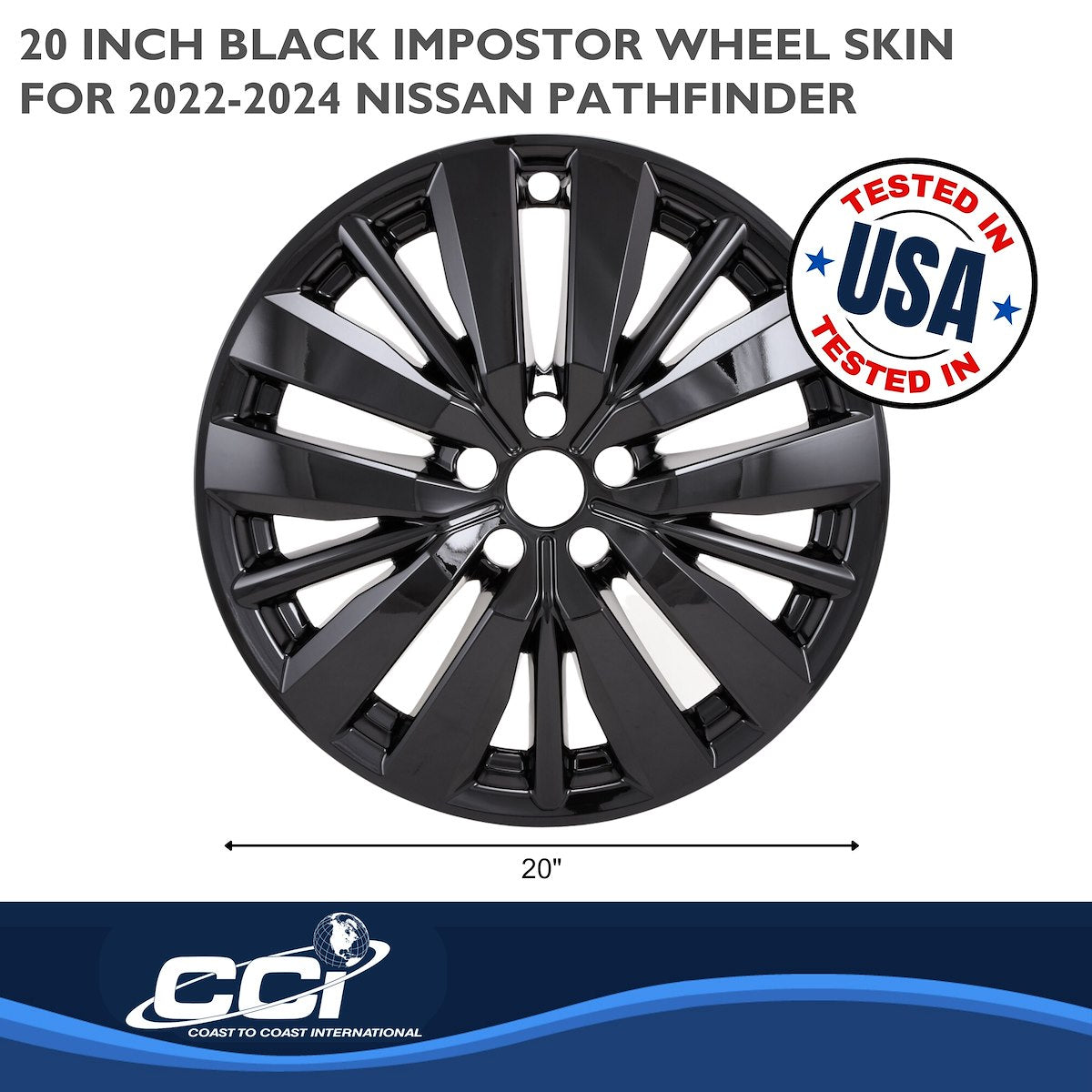 Coast2Coast Wheel Skins & Styled Wheel Covers IWCIMP501BLK product image 3