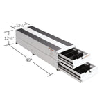 Weather Guard Bed Drawer, 49 in Length x 12-1/4 in Width x 12.2 Inch Height, 2 Drawers, 1 Compartment - 326-3