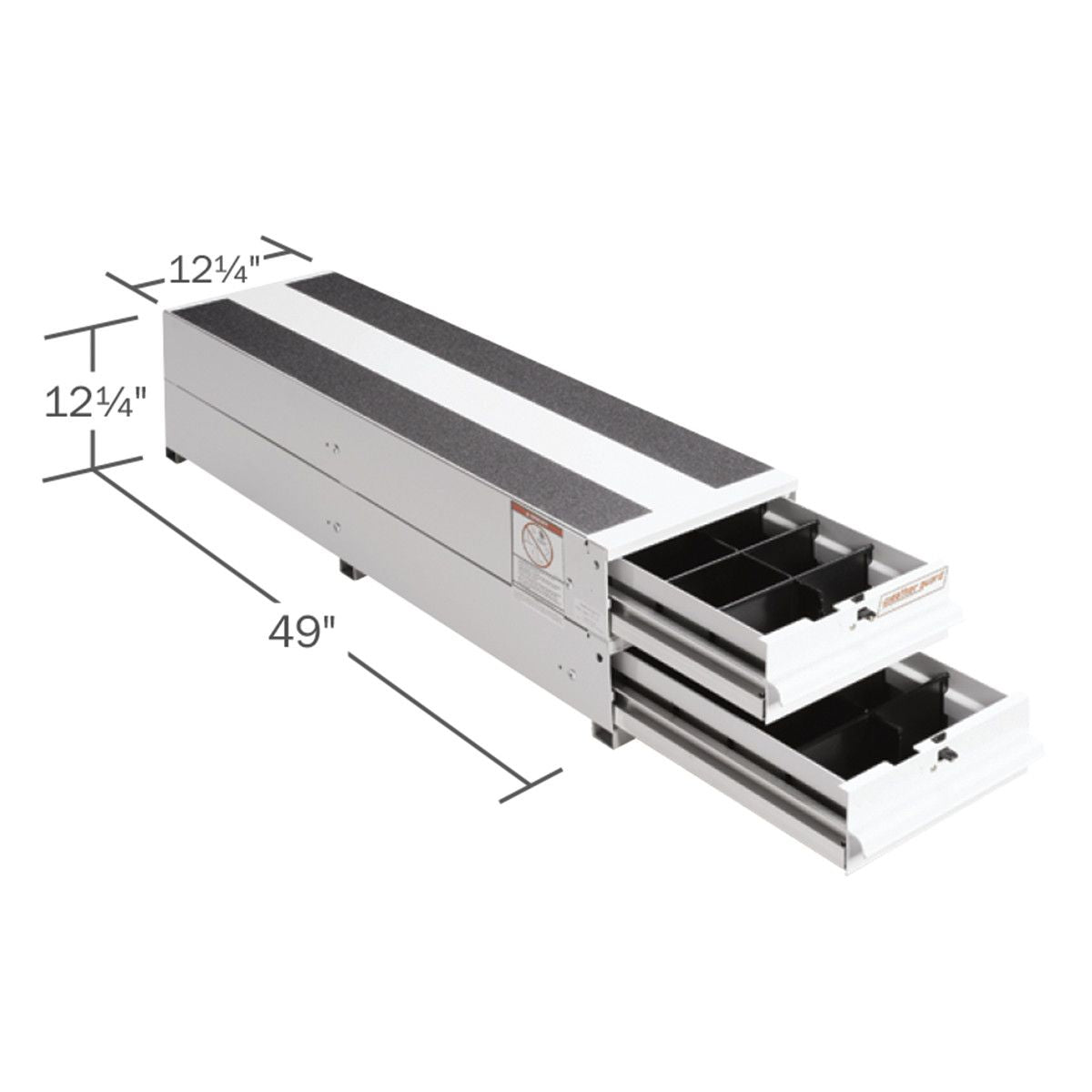 Weather Guard Bed Drawer, 49 in Length x 12-1/4 in Width x 12.2 Inch Height, 2 Drawers, 1 Compartment - 326-3