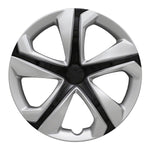 Coast2Coast Wheel Cover, 16 in, 5 Spoke, Silver/Black, Set Of 4 - IWC52016SB