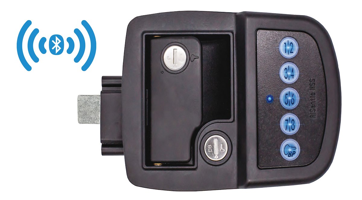 AP Products Entry Door Handle, Keyed-A-Like Entry With Bluetooth And Close Field Technology, Fits 2-3/4 in x 3-3/4 in Opening, Black - 013-5091