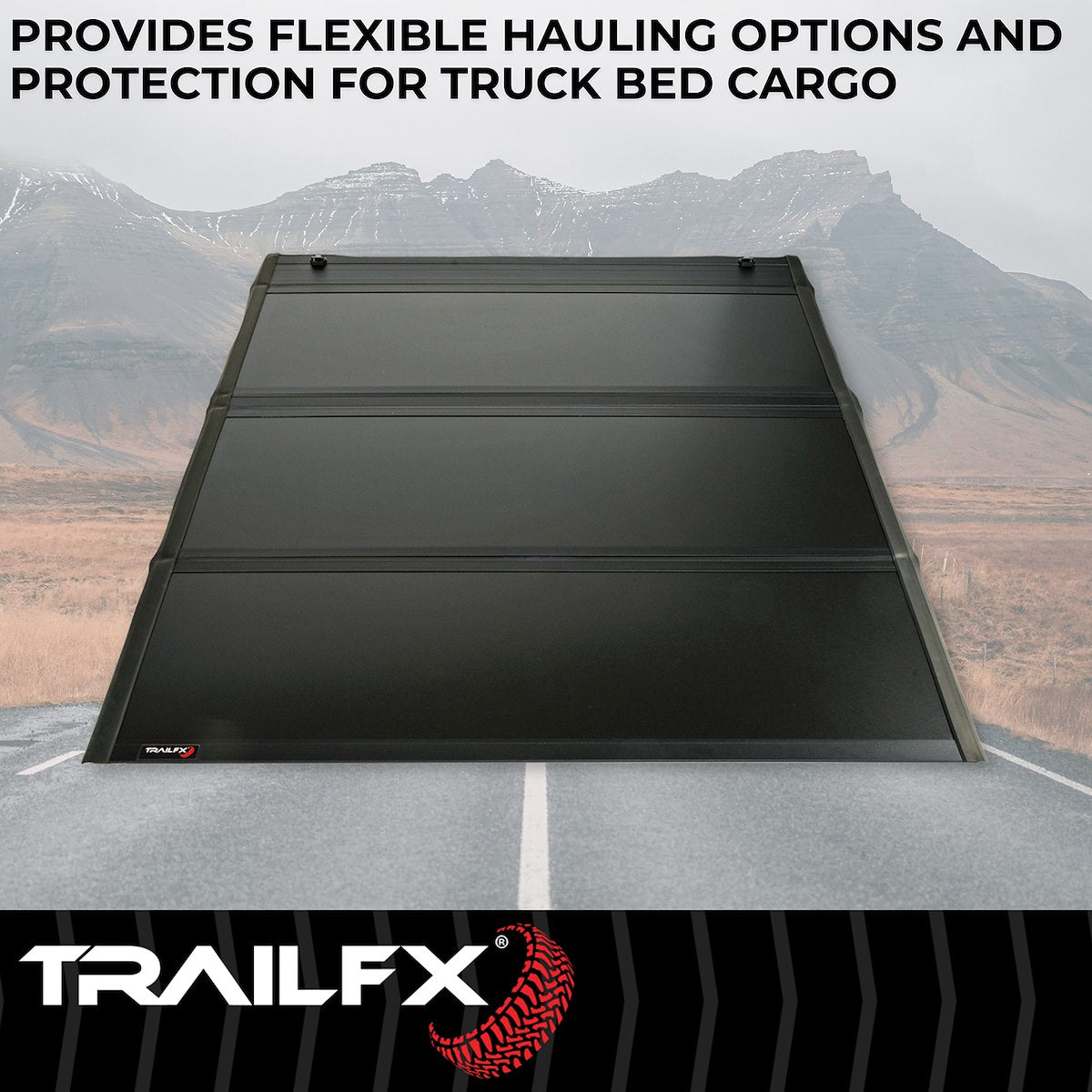 TrailFX Tonneau Cover, HF3 Pro Hard Tri-Fold, 3 Folds/3 Panels, 3 Riding Positions - TFX1712