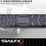 TrailFX Nerf Bar, TrailFX A4 Series, 4-1/2 in Hexagonal Straight, Titanium Black - AL4006B