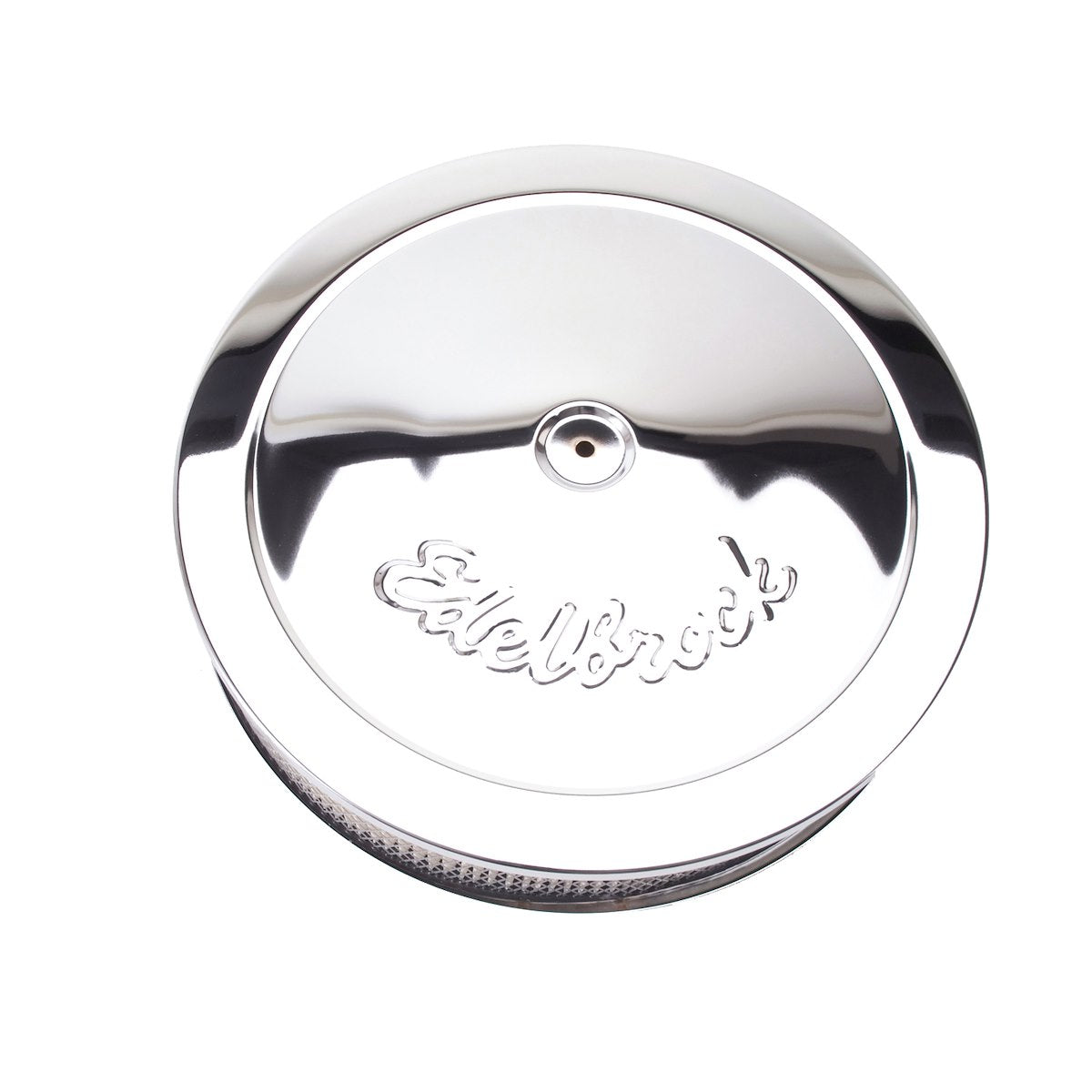 Edelbrock Air Cleaner Assembly, 5-1/8 in Diameter Carburetor, 5-1/8 in Flange, 14 in Diameter x 3-3/4 in Tall - 1221