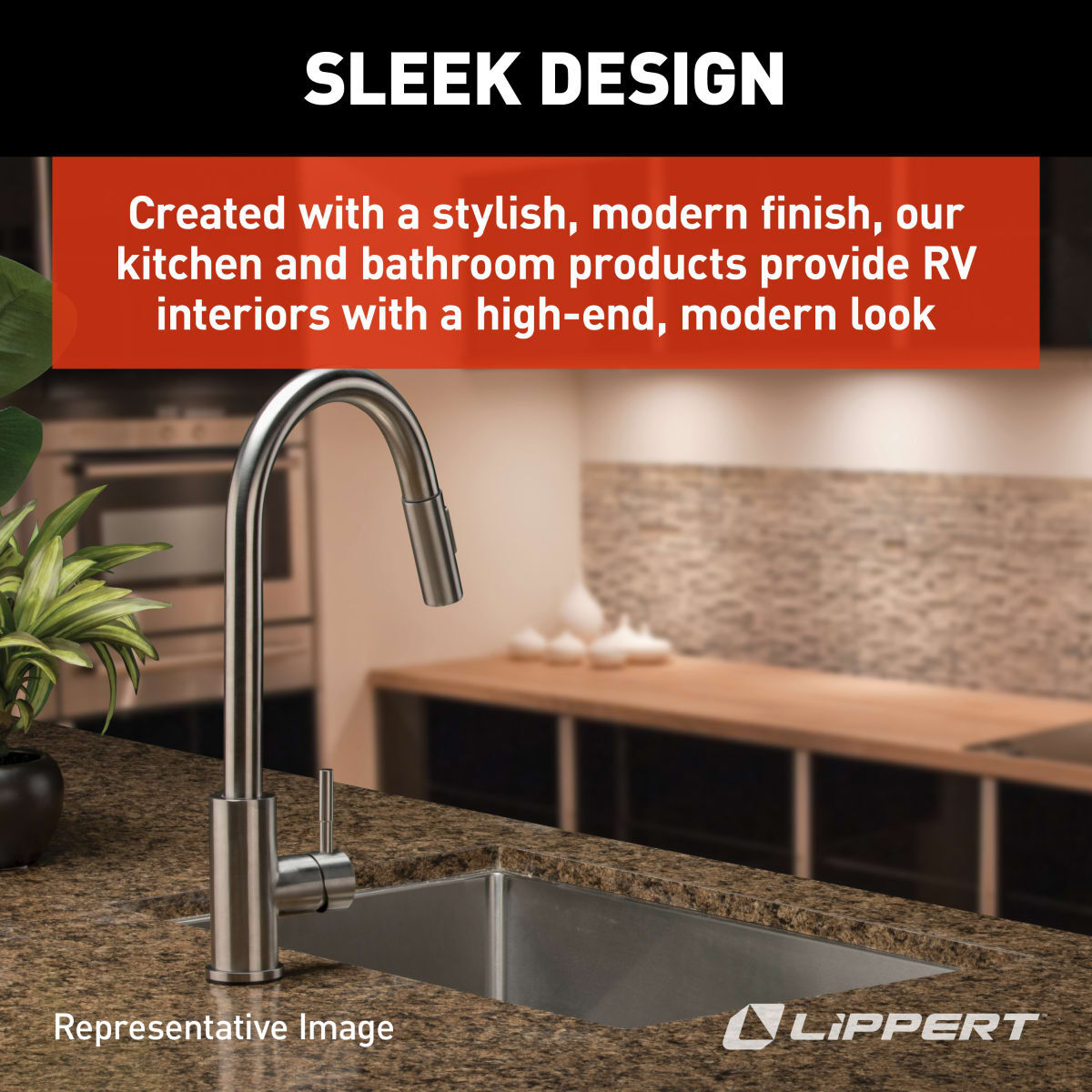 Lippert Faucet, Stainless Steel - 719333
