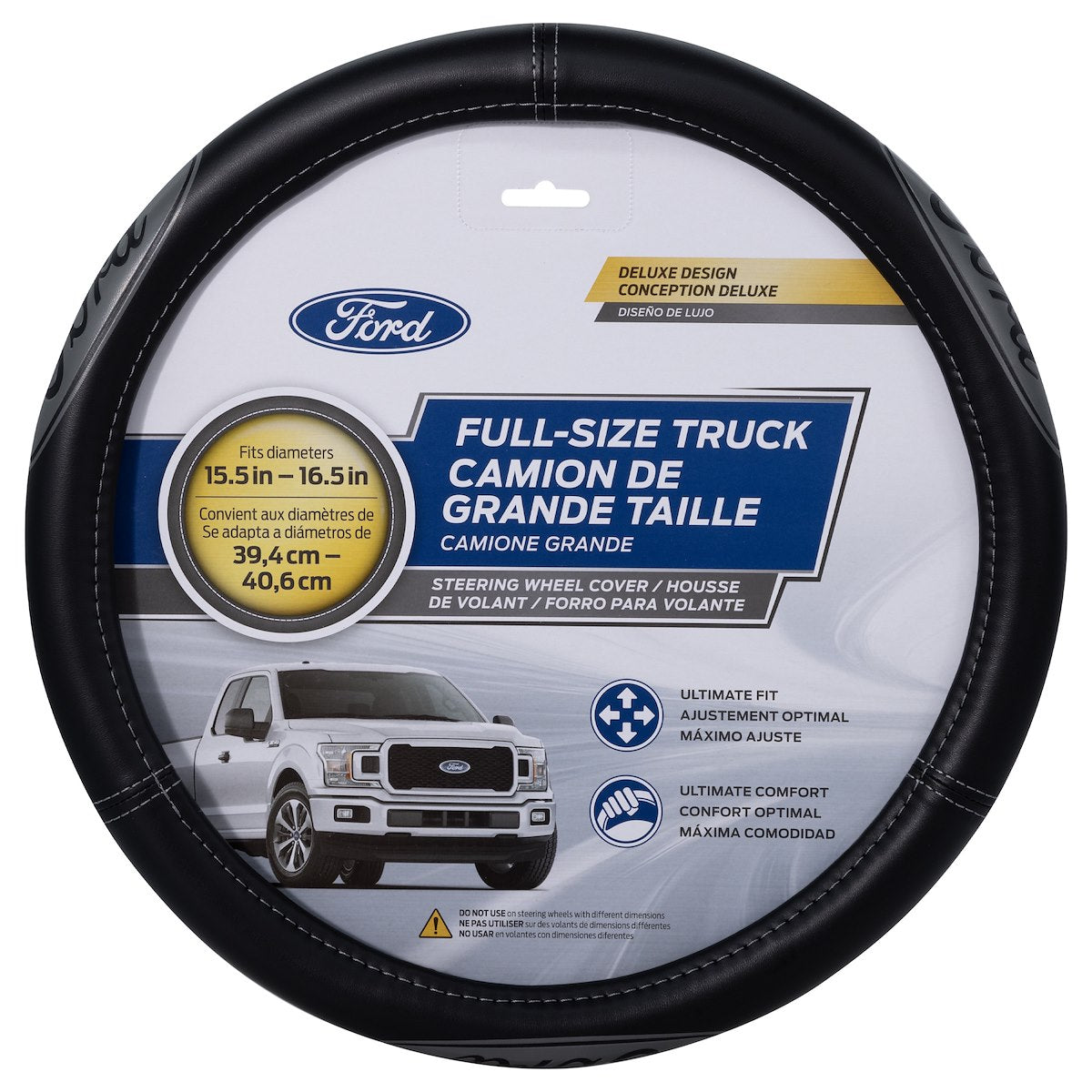 Plasticolor Steering Wheel Cover, For 15-1/2 To 16-1/2 in Wheels, Black - 008567R01