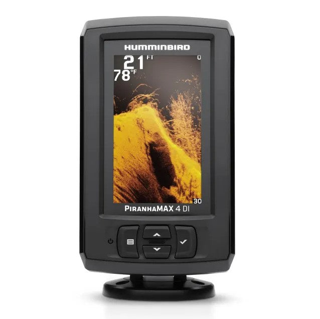Humminbird Fish Finder, PiranhaMax 4, 4.3 in LCD Display, 272 x 480 Pixels Resolution - 410160-1