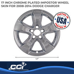 Coast2Coast Wheel Skin, 17 in, 5 Spokes, Chrome, Set Of 4 - IWCIMP352X