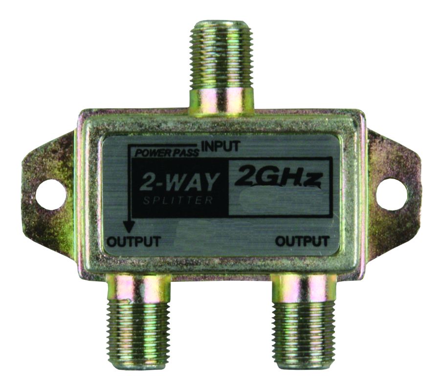 JR Products TV Cable Splitter, 2-Way Splitter, Operating Frequency of 2.4 GHz - 47355