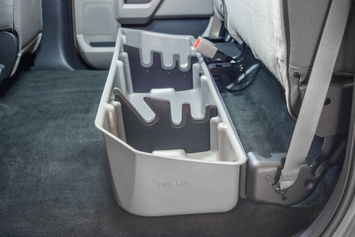 Du-Ha Under Seat Storage Unit, 2 Compartments, 13-1/4 in Length x 55 in Width x 9 in Height, Black - 20110
