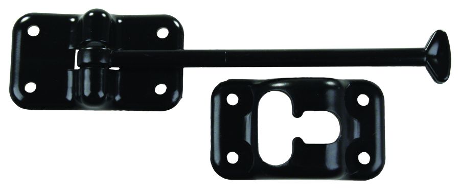 JR Products Door Catch, 6 in Length, Black - 10434