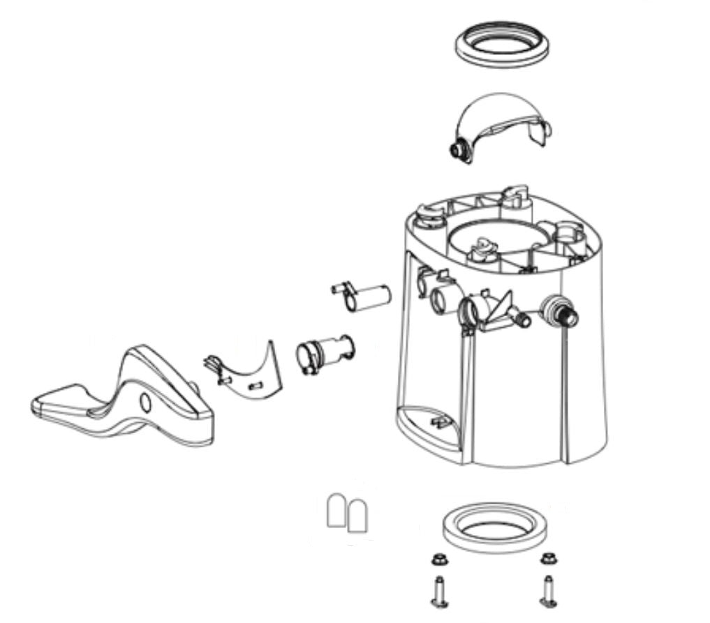 Thetford/ Norcold Toilet Base, White - 50043