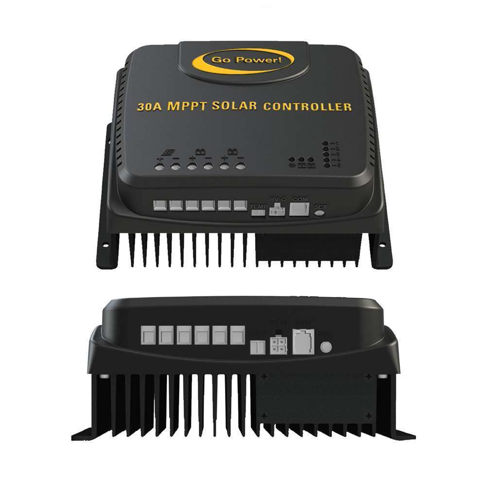 Go Power Battery Charger Controller, Use With All Battery Types (Lead Acid/LiFePO4), LED Fault Indicators, 30 amp - GP-RVC-30-MPPT