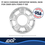 Coast2Coast Wheel Skin, 17 in, 5 Spokes With CC Cutout, Chrome, Set Of 4 - IWCIMP326X