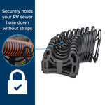 Camco Sewer Hose Support, Holds 15 ft Hose, Black - 43041