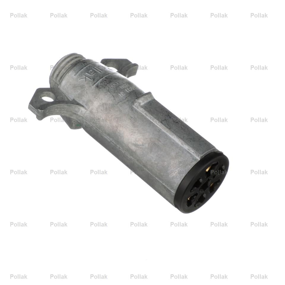 Pollak Trailer Wiring Connector, 7-Way Round Plug Side, 6 To 28 V, 40 amp - 11-700