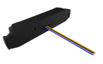 BUILTBRIGHT Warning Light, 4.9 in Length x 0.79 in Width x 0.94 in Height, Powder Coated Black Cast Aluminum Housing, 54 Flash Patterns - BB6010D