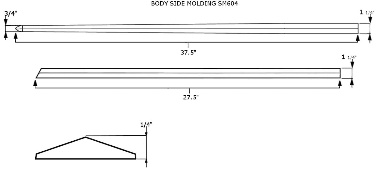 Coast2Coast Body Side Moldings CCISM604 product image 2