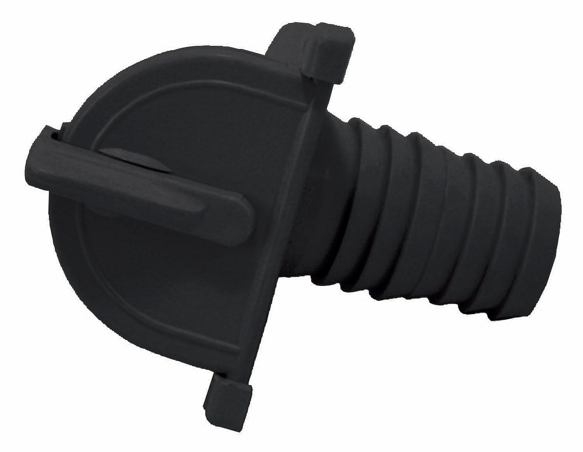 Valterra Fresh Water Inlet, Black, With 1-3/8 in x 1-1/4 in Barbed Inlet - RF911BK