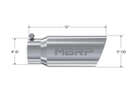 MBRP Exhaust Tail Pipe Tip, Pro Series, 4 in Inlet Diameter, 5 in Outlet Diameter - T5051