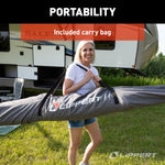 Lippert Portable Canopy, 92-1/2 in Height x 143-3/4 in Diameter, 107 Square ft Space For 4 To 6 People, 11 Millimeter Fiberglass Poles - 2021123289