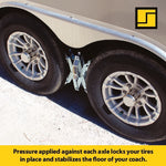Stromberg Carlson Wheel Chock, Fits Tires Spaced 2 in To 17 in Apart, Pack Of 2 - JBP-T217.2