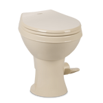 Dometic Toilet, 400 Series, Round Seat With 18 in Seat Height, 19-3/4 in Height x 15-1/4 in Width x 17-3/4 in Depth - 9610008276