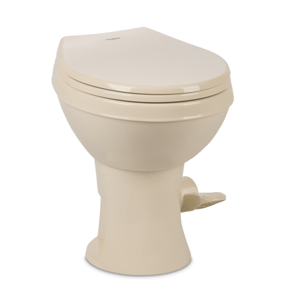 Dometic Toilet, 400 Series, Round Seat With 18 in Seat Height, 19-3/4 in Height x 15-1/4 in Width x 17-3/4 in Depth - 9610008276