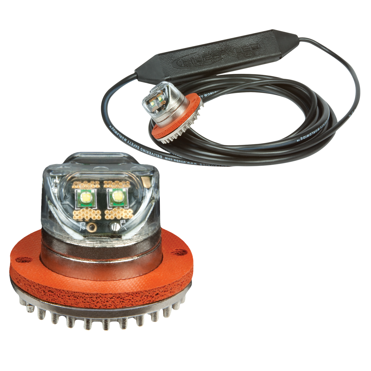 Ecco Electronic Warning Light, Hide-A-LED, 1-1/2 in Diameter x 1.1 in Height, Concealed Directional LED - 9011C