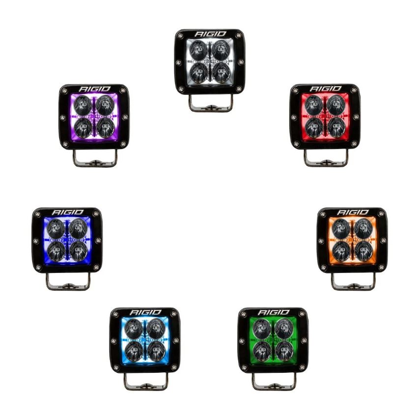 Rigid Industries Driving/Fog Light, LED Bulb, 4 LED Clear Bulb, 3.2 in Square, Set Of 2 - 202053