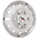 Phoenix USA Wheel Simulator, Fits 16 in Diameter 6 Lug Dual Wheels, Stainless Steel, Set Of 4 - NF14