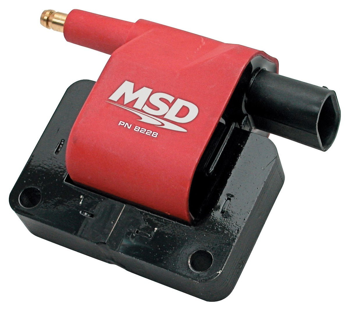 MSD Ignition Ignition Coil, Late Model Dodge With 2 Pin Connector, 40000 V, Red and Black - 8228