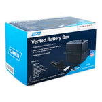 Camco Battery Box, Fits Group 24 Batteries, 14-7/8 in Height x 9-5/8 in Width x 10-1/4 in Depth, Black - 55371
