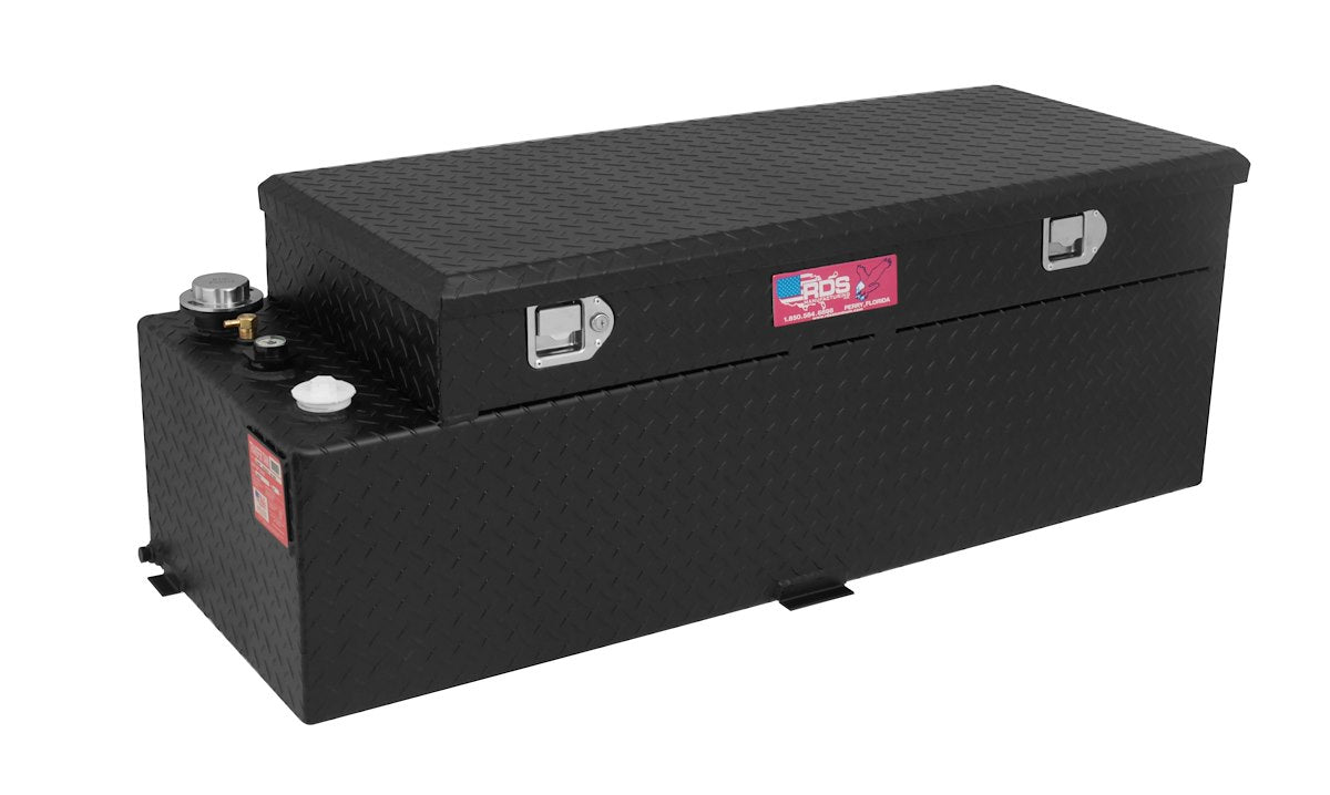 RDS Tanks Liquid Transfer Tank, 20 in Length x 48 in Width x 6-1/4 in Height Tool Box, 60 gal Capacity, Black - 72548PC