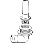 T-H Marine Livewell Overflow Tube, Fits 1-1/8 in Thru Hulls, 90 degree, 12 in Length - ODT-190-DP