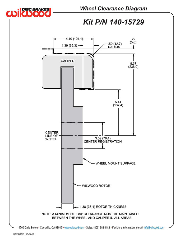 Wilwood Brakes Brake Systems 140-15729-R product image 4