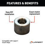 Lippert Entry Step Motor Spacer, 1/2 in Outside Diameter x 1/4 in Inside Diameter - 128958