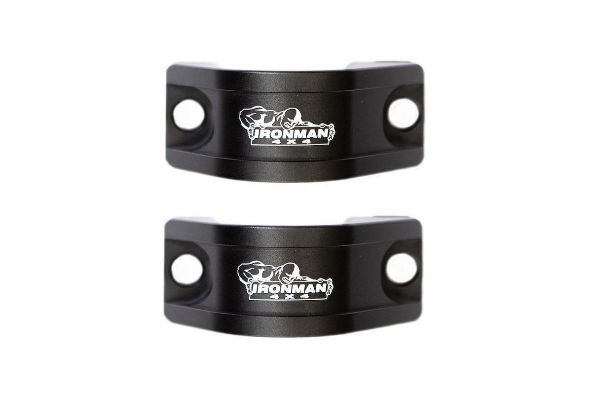 Ironman 4x4 Stabilizer Bar Mount, 82 Millimeter Hole Spacing, Aluminum, Black - 1209K