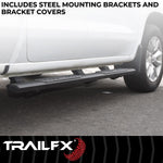 TrailFX Nerf Bar, TrailFX A4 Series, 4-1/2 in Hexagonal Straight, Titanium Black - AL4021B