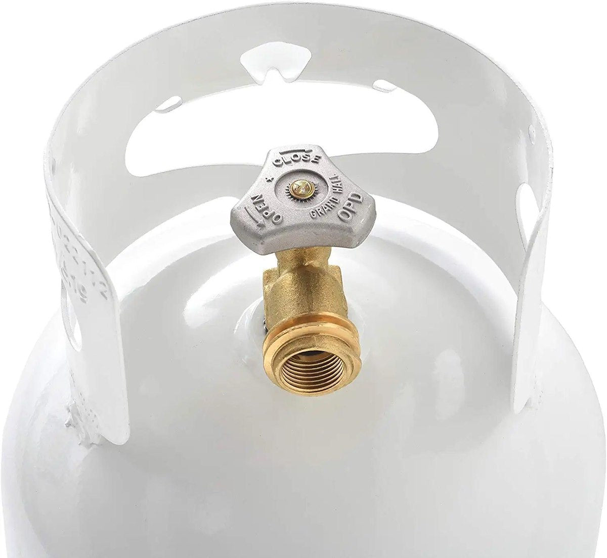 Flame King Propane Tank, 10 lb Capacity, 16.8 in Height x 9.1 in Diameter, 6.5 in Collar Diameter - YSN10LB